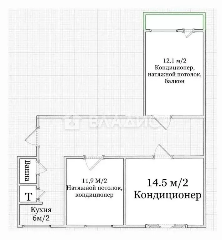 3-комнатная квартира: Москва, улица Героев Панфиловцев, 19 (58 м) - Фото 1