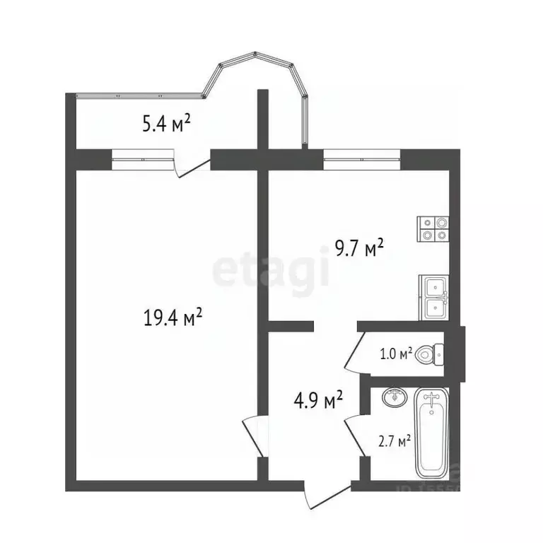 1-к кв. Самарская область, Самара Ново-Садовая ул., 194 (37.7 м) - Фото 2