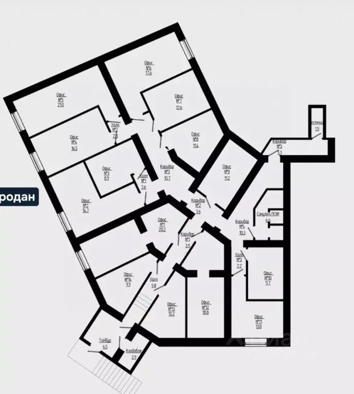 Офис в Татарстан, Казань ул. Зайни Султана, 8 (21 м) - Фото 2