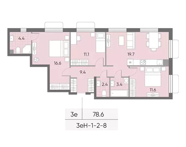 Продаётся 3-к квартира, 78.4 м - Фото 1