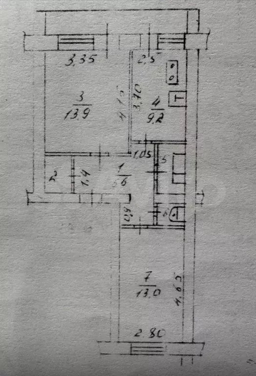 3-к. квартира, 70 м, 2/2 эт. - Фото 0