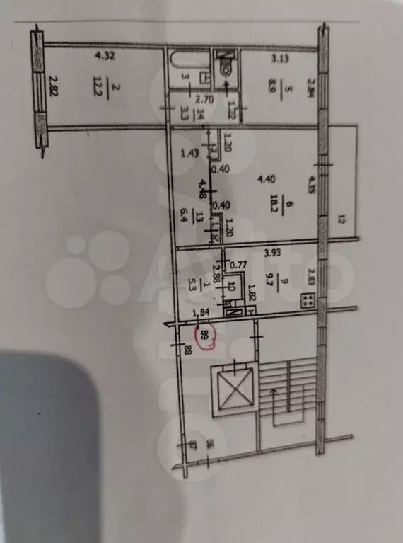 3-к. квартира, 70 м, 5/9 эт. - Фото 0