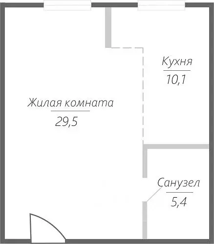 1-к кв. Самарская область, Тольятти ул. Фрунзе, 2В (45.0 м) - Фото 0