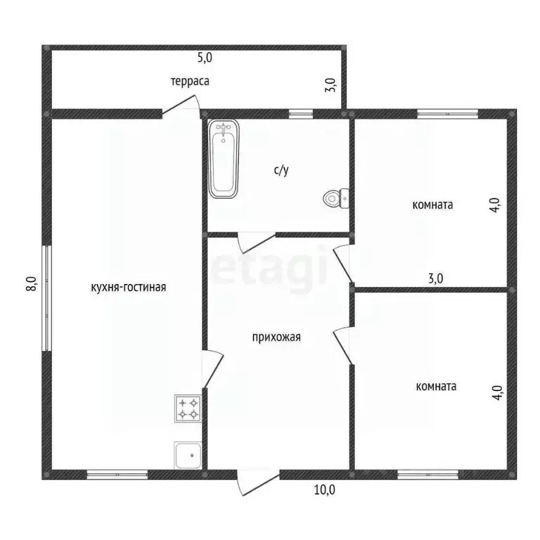 Дом в Башкортостан, Уфа № 28 ОСТ ОАО УМПО КС,  (95 м) - Фото 1