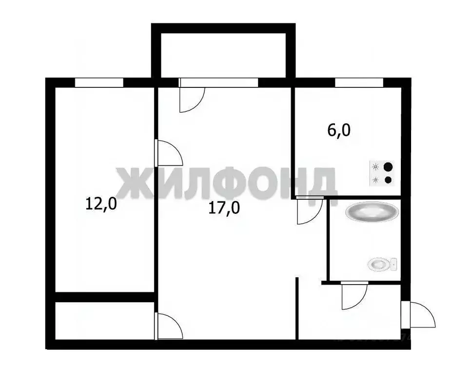 2-к кв. Кемеровская область, Кемерово ул. 40 лет Октября, 29 (44.0 м) - Фото 0