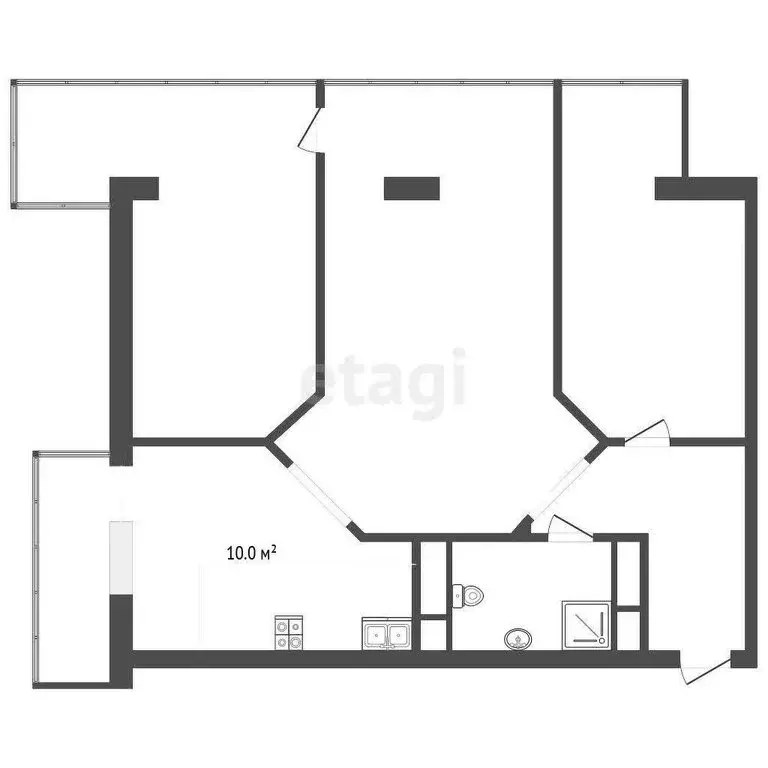 3-комнатная квартира: Ростов-на-Дону, улица Максима Горького, 11/43 ... - Фото 1