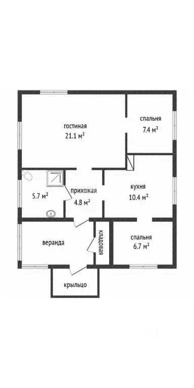 Дом в Кемеровская область, Ленинск-Кузнецкий ул. Суворова, 249 (56 м) - Фото 2