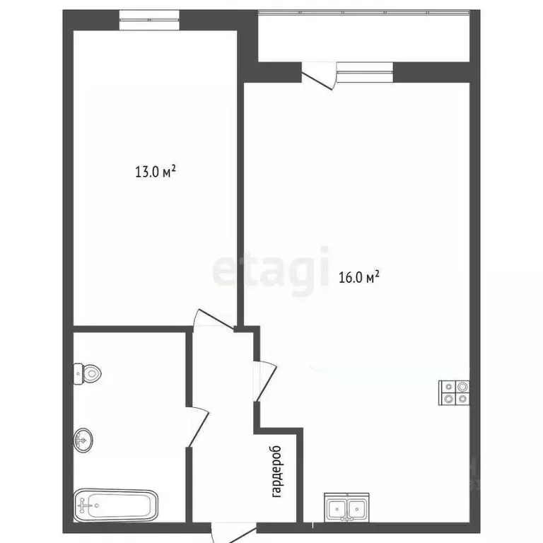 1-к кв. Ростовская область, Батайск ул. Ушинского, 29Ак2 (39.0 м) - Фото 1