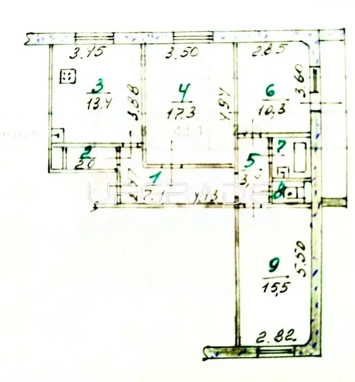 3-к кв. Орловская область, Орел Черкасская ул., 45 (72.3 м) - Фото 1