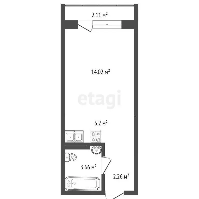 2-комнатная квартира: Ярославль, Дядьковская улица, 3к2 (58.38 м) - Фото 1