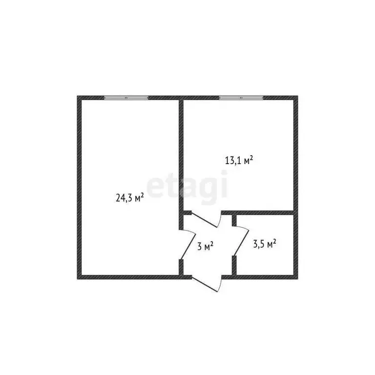 1-комнатная квартира: Каспийск, Европейская улица, 1 (45 м) - Фото 1