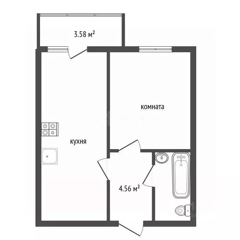 1-к кв. Воронежская область, Рамонский район, Яменское с/пос, пос. ... - Фото 2