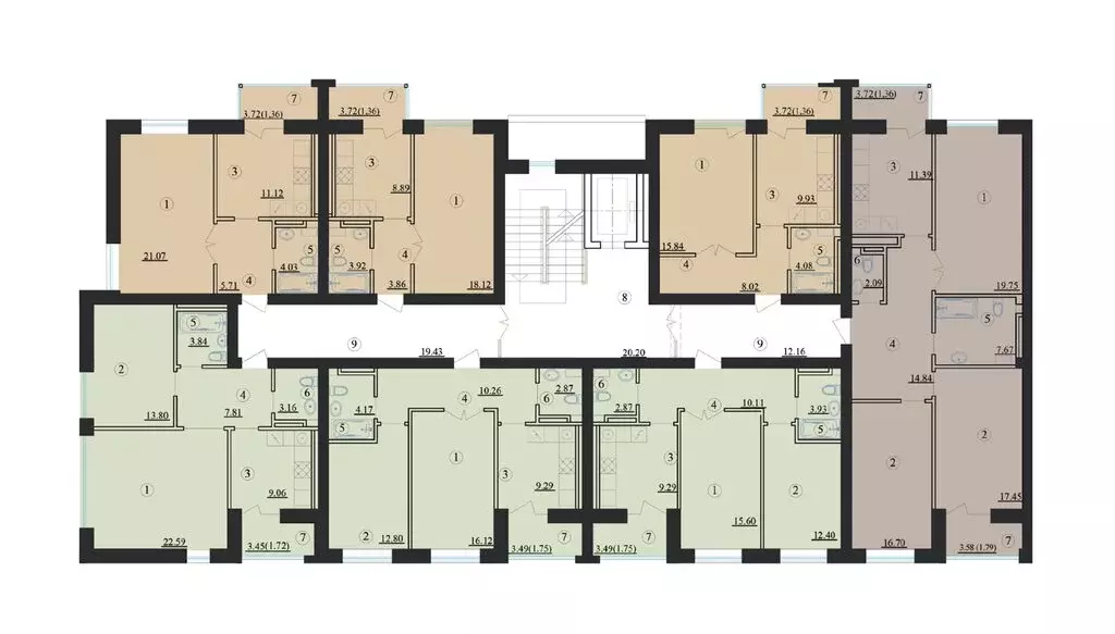 3-комнатная квартира: Владикавказ, Северо-Западный район (93.54 м) - Фото 2