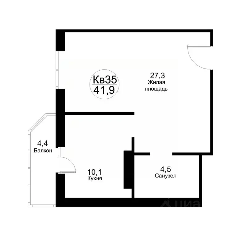 1-к кв. Московская область, Рузский муниципальный округ, Тучково пгт ... - Фото 1