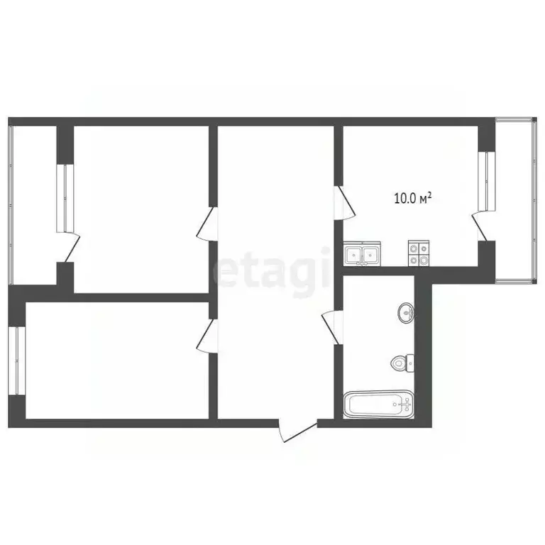 2-к кв. Краснодарский край, Геленджик городской округ, с. Дивноморское ... - Фото 2