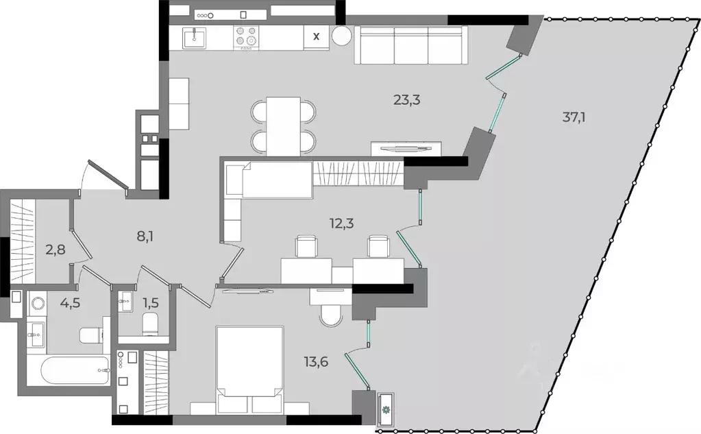 2-к кв. Удмуртия, Ижевск Северо-Западный жилрайон, 2-й мкр, Новый ... - Фото 1