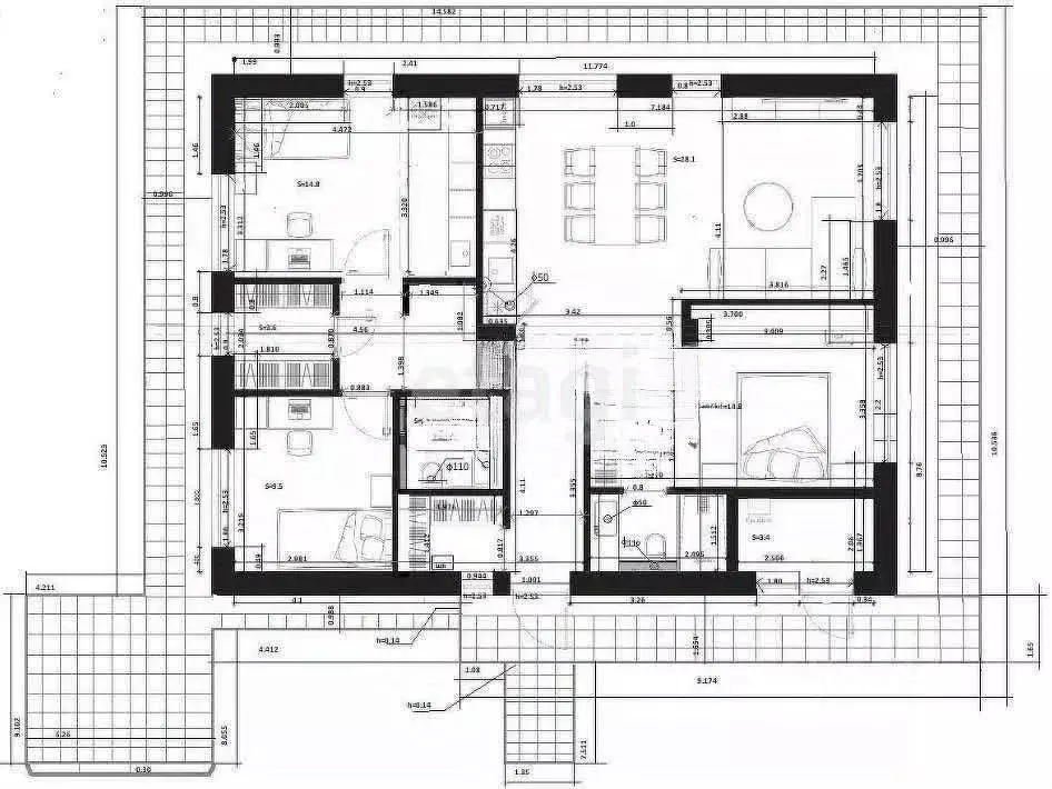 Дом в Смоленская область, Смоленский муниципальный округ, д. Лубня ул. ... - Фото 2