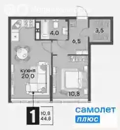 1-комнатная квартира: Краснодар, микрорайон Догма Парк, улица Марины ... - Фото 0