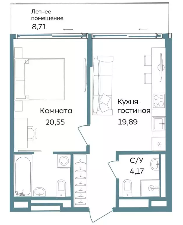 2-комнатная квартира: Республика Крым, Саки, курортный кластер Темпо ... - Фото 1