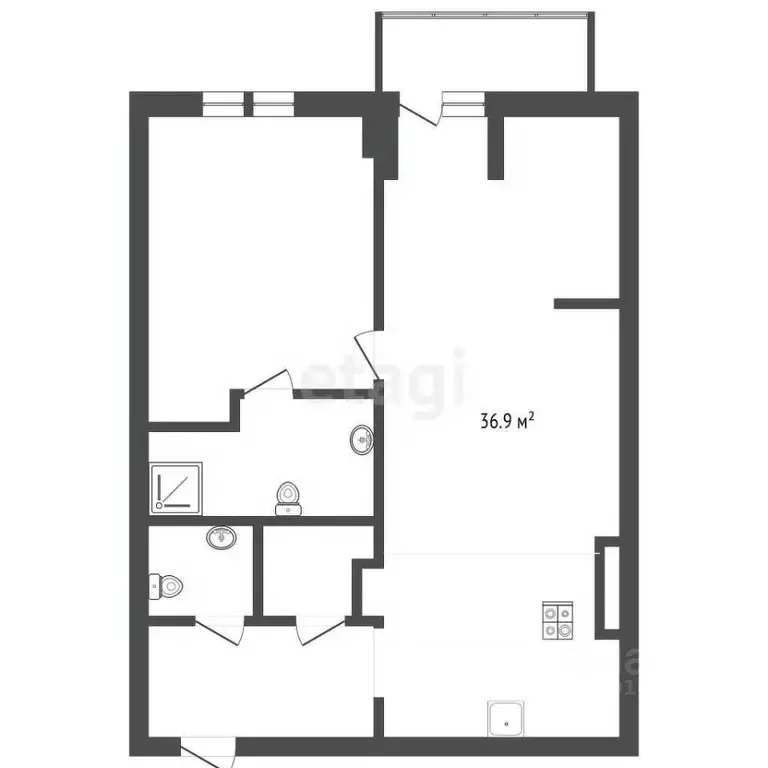 2-к кв. Калининградская область, Калининград Октябрьская ул., 12 (71.4 ... - Фото 2