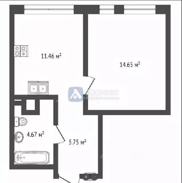 1-к кв. Тюменская область, Тюмень ул. Тимофея Чаркова, 91 (36.5 м) - Фото 1