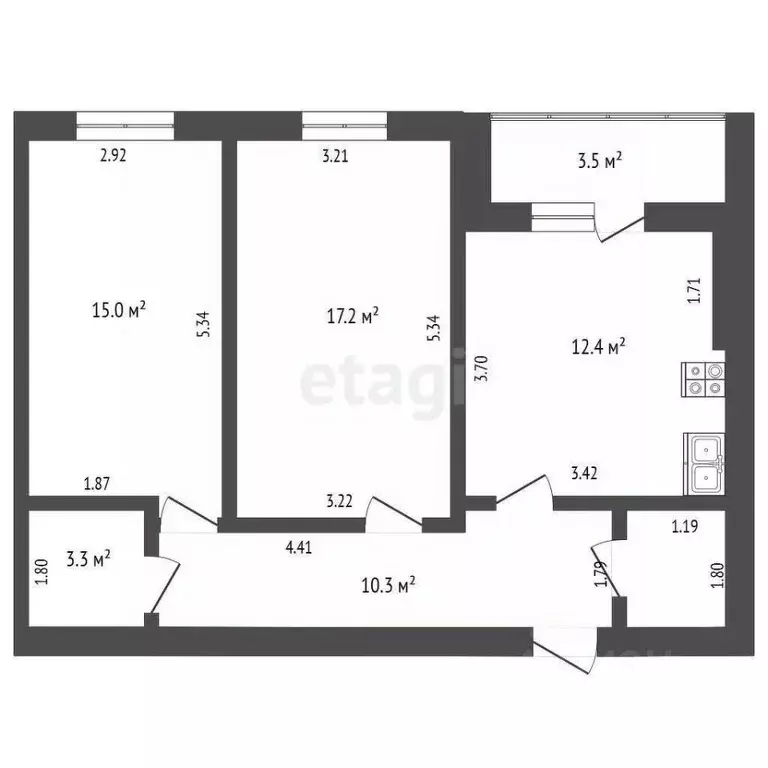 2-к кв. Костромская область, Кострома Профсоюзная ул., 6 (60.3 м) - Фото 1
