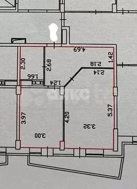 1-к. квартира, 41,6 м, 2/9 эт. - Фото 0