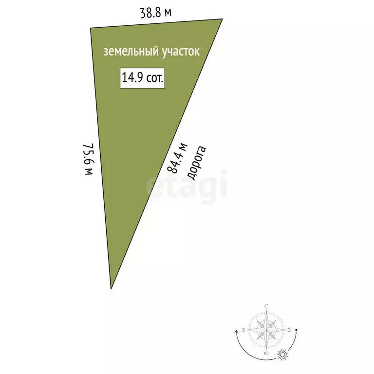 Участок в посёлок Раздольный, Кольцевая улица (14.9 м) - Фото 1