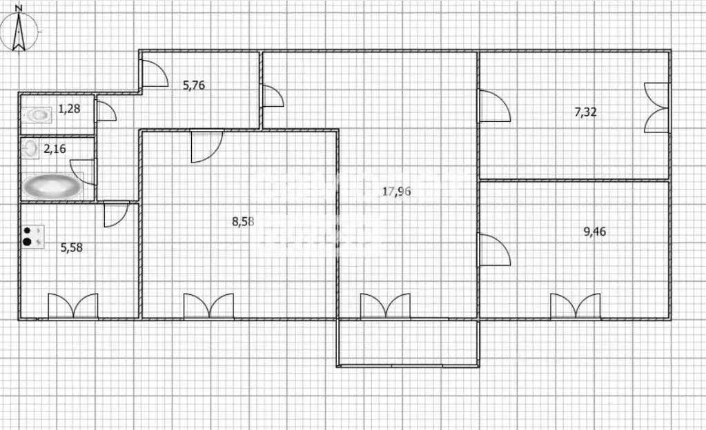 4-к кв. Ульяновская область, Ульяновск проезд Полбина, 24 (58.7 м) - Фото 2