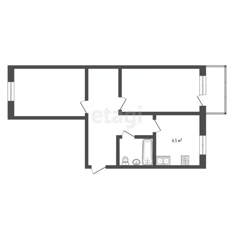 2-к кв. Владимирская область, Муром ул. Лаврентьева, 39 (45.6 м) - Фото 1