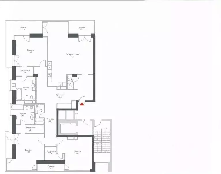 5-к кв. Москва Минская ул., 2Вк1 (210.0 м) - Фото 2