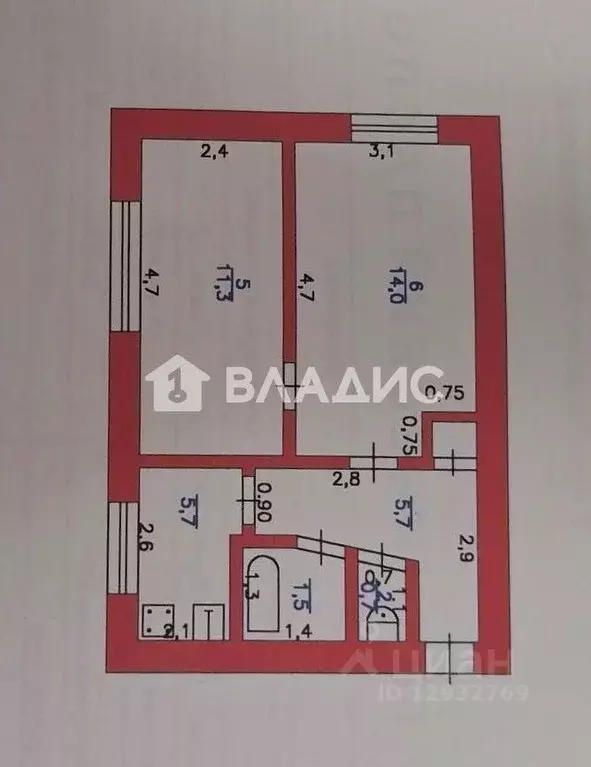 2-к кв. Пензенская область, Сурск Городищенский район, Полевая ул., 2 ... - Фото 2