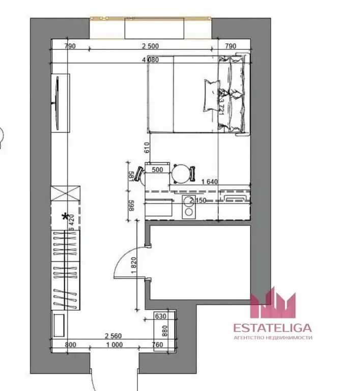 Студия Москва Окружной проезд, 10Б/3 (24.4 м) - Фото 2