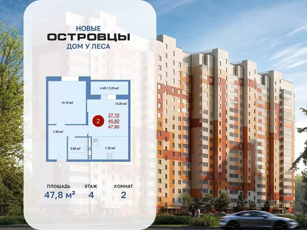2-к кв. Московская область, Люберцы городской округ, д. Островцы, ... - Фото 1