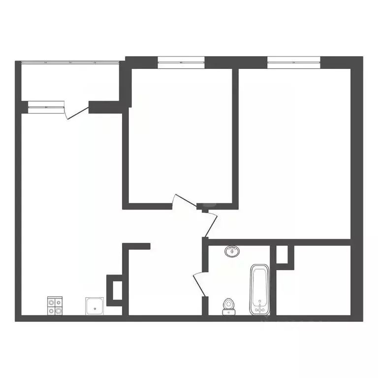 2-к кв. Тульская область, Тула ул. Седова, 26к2 (64.8 м) - Фото 1