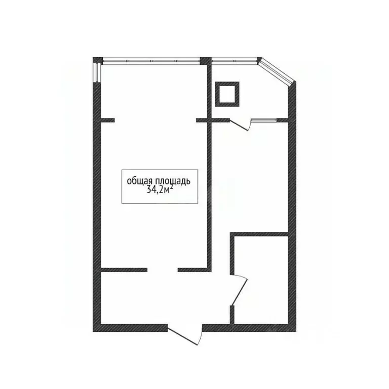 1-к кв. Брянская область, Брянск ул. А.К. Толстого, 2 (34.2 м) - Фото 2