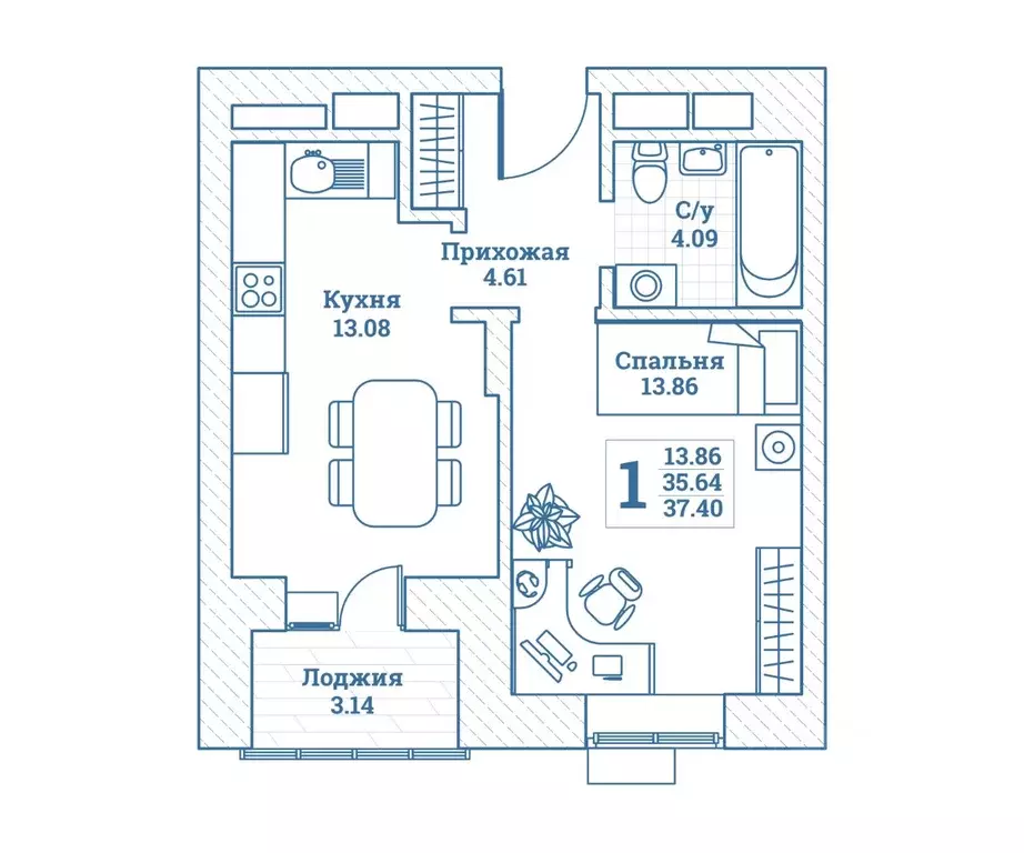 1-к кв. Московская область, Щелково городской округ, Монино пгт ... - Фото 1