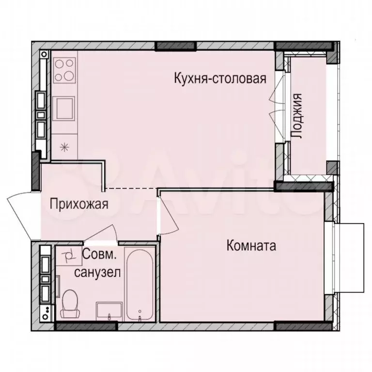 1-к. квартира, 34,1 м, 15/18 эт. - Фото 0
