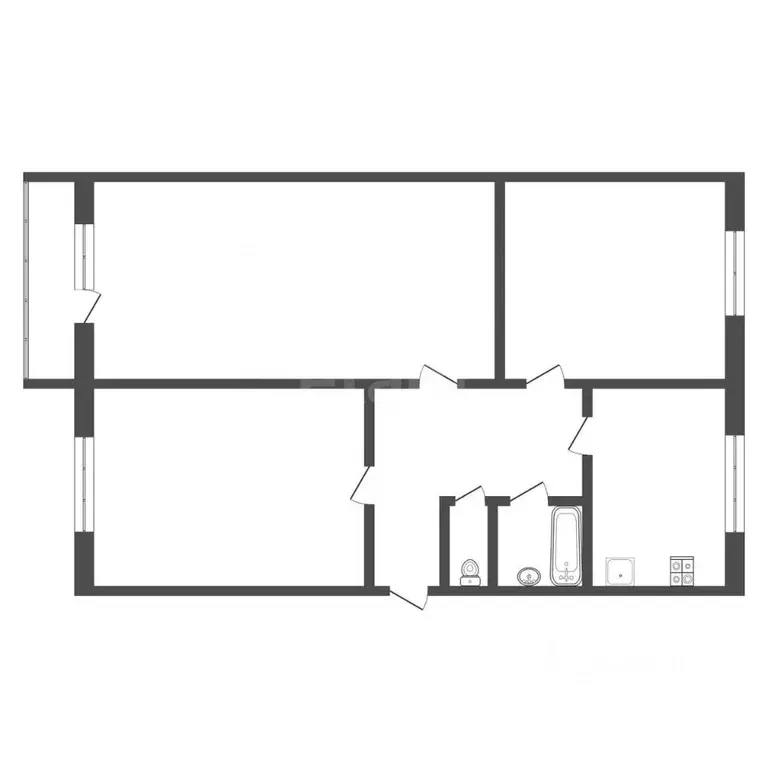 2-к кв. Тульская область, Тула городской округ, пос. Молодежный ул. ... - Фото 2