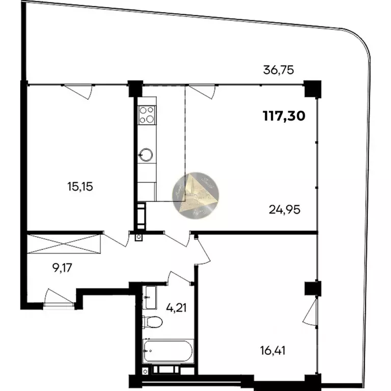2-к кв. Крым, Сакский район, Лесновское с/пос, с. Прибрежное ул. ... - Фото 2