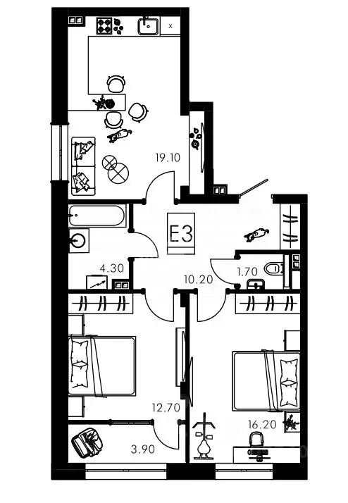 3-к кв. Курская область, Курск ул. Лысая Гора, 15 (68.3 м) - Фото 1
