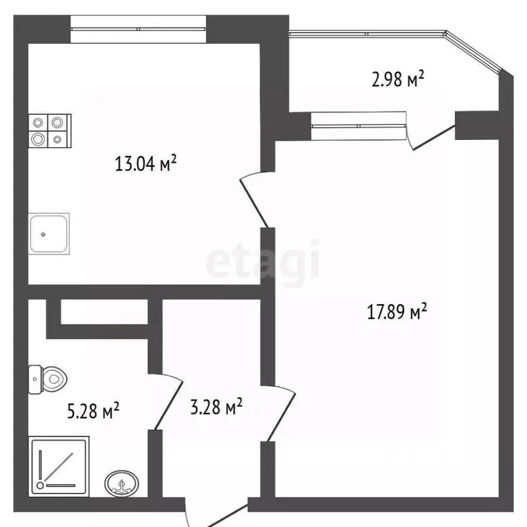 1-к кв. Тюменская область, Тюменский муниципальный округ, д. Патрушева ... - Фото 2