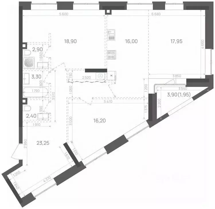 2-к кв. Татарстан, Казань Краснококшайская ул., 60 (102.85 м) - Фото 0