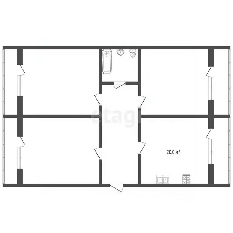 3-к кв. Ставропольский край, Кисловодск ул. Жмакина (83.7 м) - Фото 2