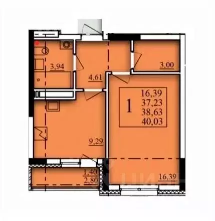 1-к кв. Башкортостан, Уфа Затон-Восточный жилрайон, Паруса жилой ... - Фото 1