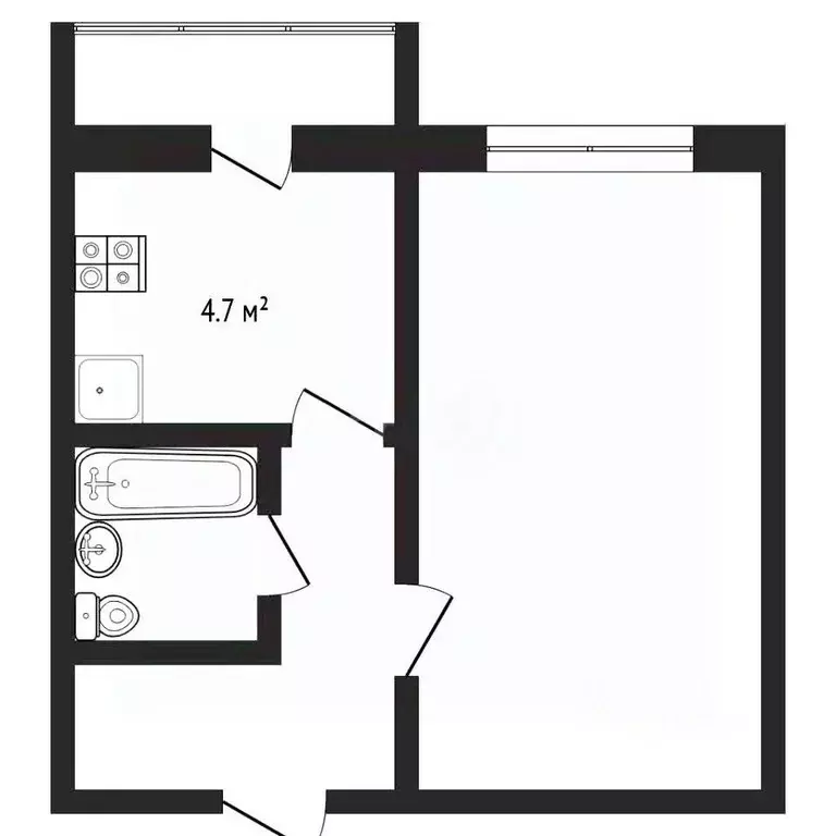 1-к кв. Ростовская область, Батайск ул. Воровского, 7 (31.9 м) - Фото 2