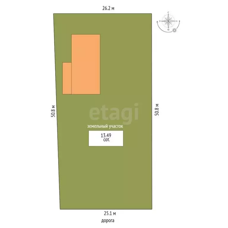 Участок в посёлок Самодед, Комсомольская улица (13.5 м) - Фото 1