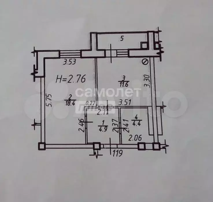 1-к. квартира, 42,3 м, 8/10 эт. - Фото 0
