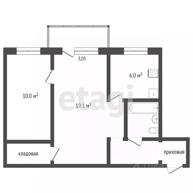 2-к кв. Камчатский край, Петропавловск-Камчатский просп. 50 лет ... - Фото 1