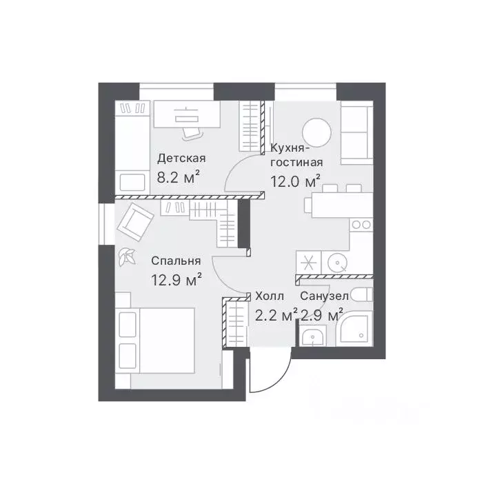 1-к кв. Тюменская область, Тюмень Кремлевская ул., 95 (38.2 м) - Фото 1